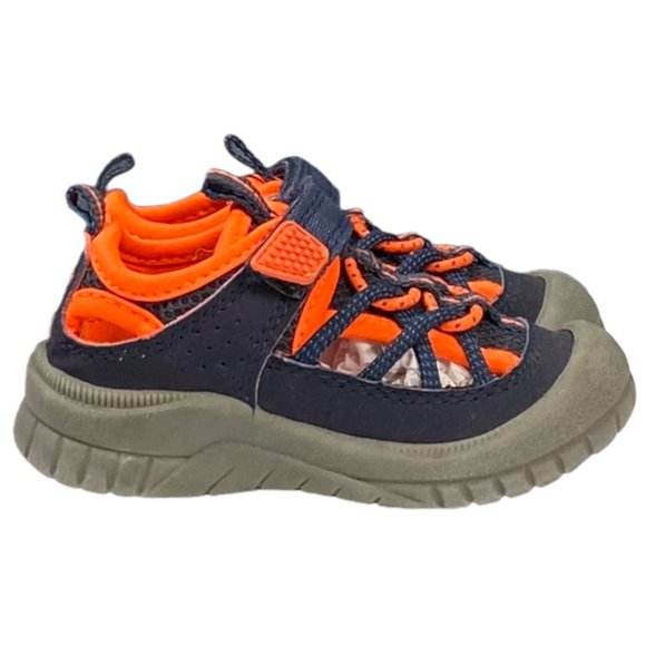 OshKosh B’gosh Pumba2-B Blue & Orange Bump Toe Sandals - Picture 2 of 15